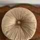 Gold lamé round velvet cushion