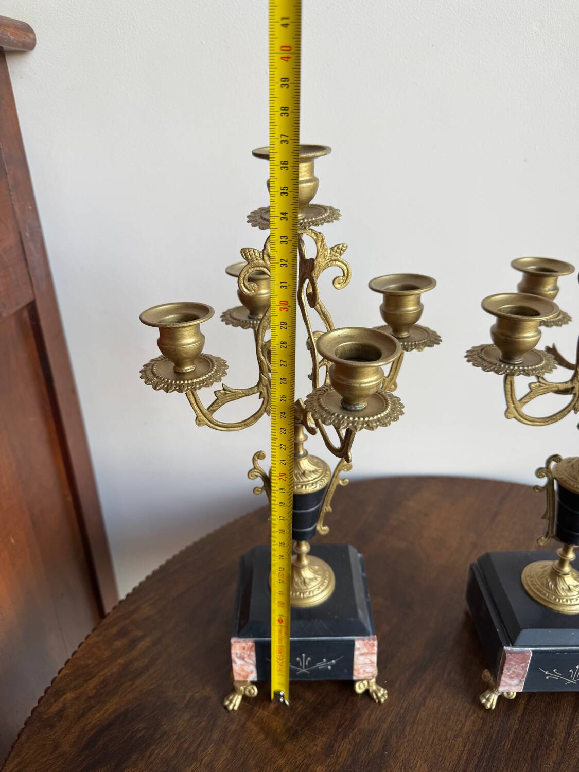 Pair of 5-light candelabra in Empire style