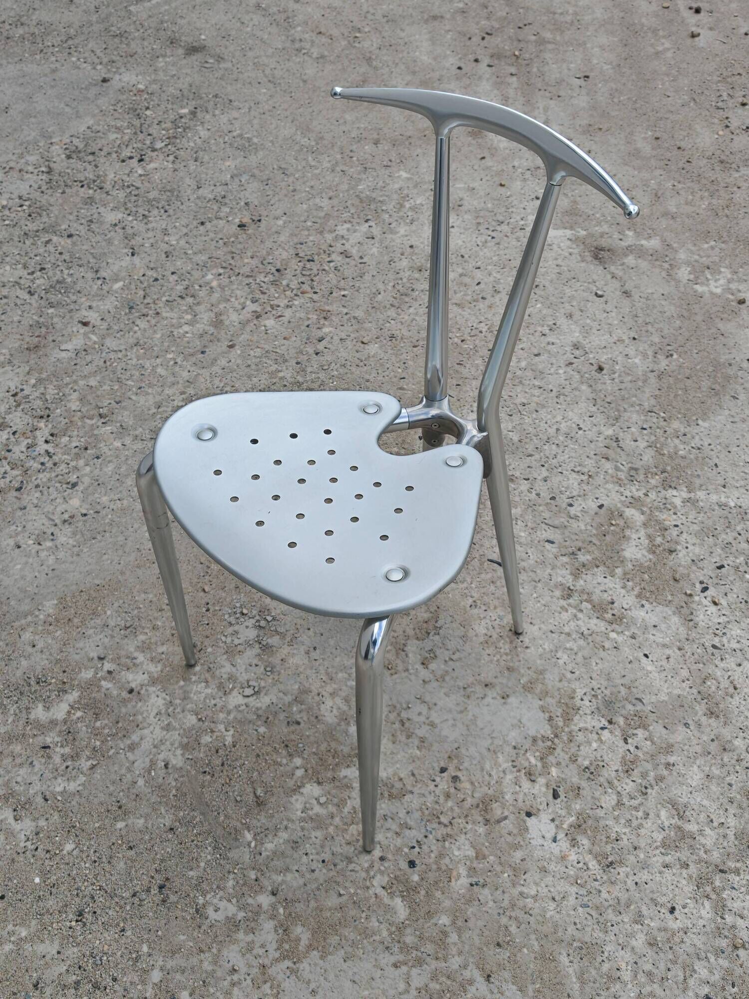 Postmodern pair of "Hole" accent chairs by Carlo Bartoli for Ycami 1993.