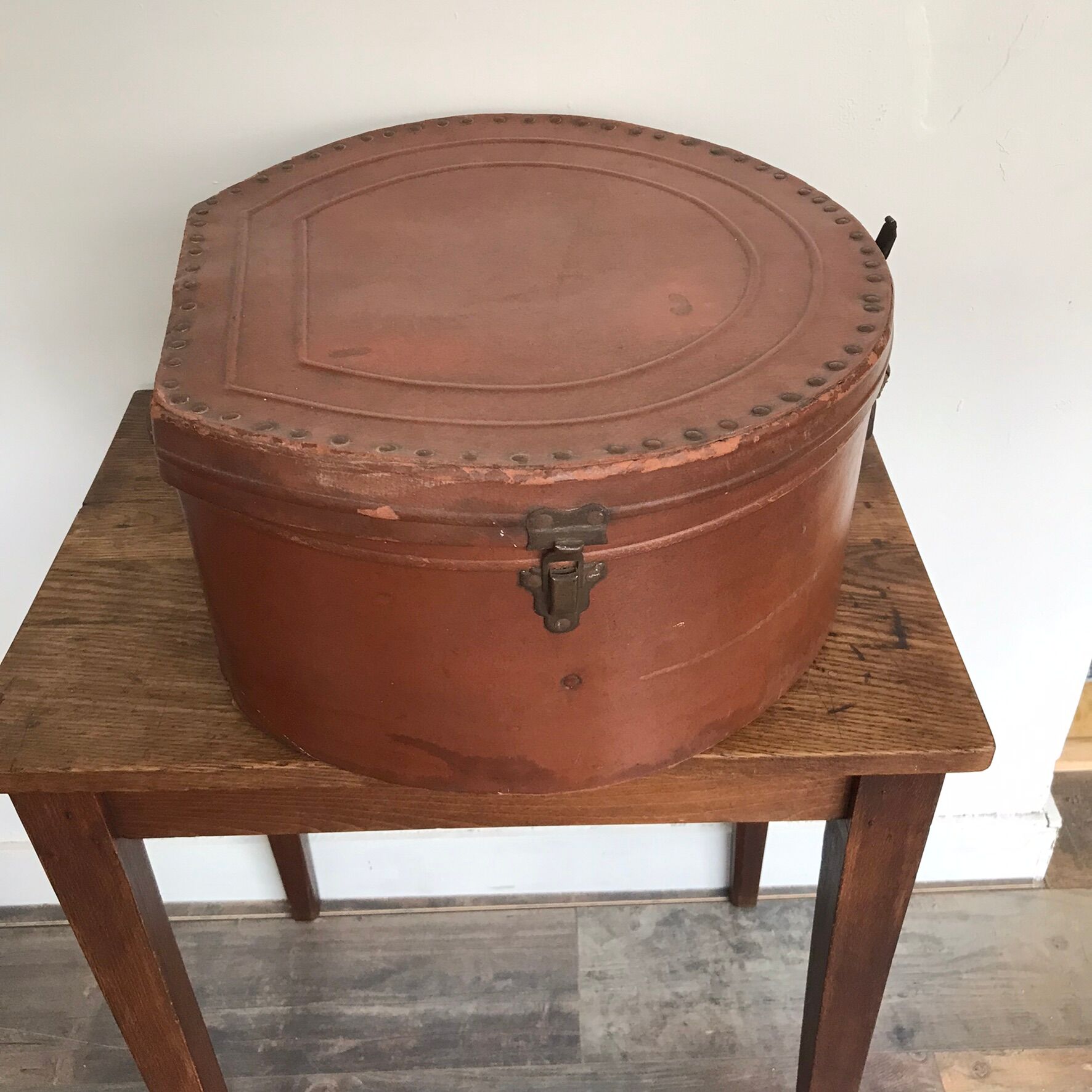 Vintage cardboard hat box