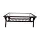 Table basse rotin bambou brun