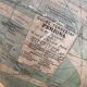 Old terrestrial globe world map perrina paris glass vintage metal foot