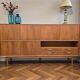 vintage XL armoire en bois / meuble mural / midboard
