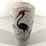 West-Germany pottery vase crane floor vase 1960’s