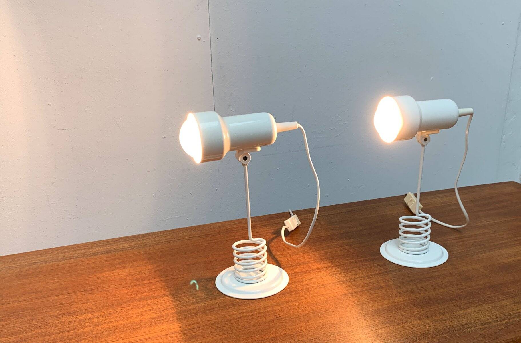 Vintage Postmodern Space Age Spring Table Lamps from Massive Lighting, 1980s, Set of 2
