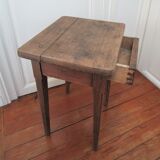 Bedside table solid oak patinated early twentieth century