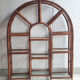 Bamboo rattan and glass shelf pier import 80s