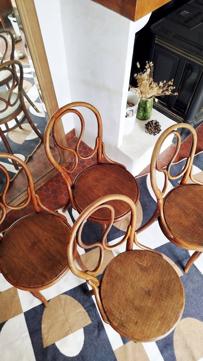 4 chaises Thonet modèle 20