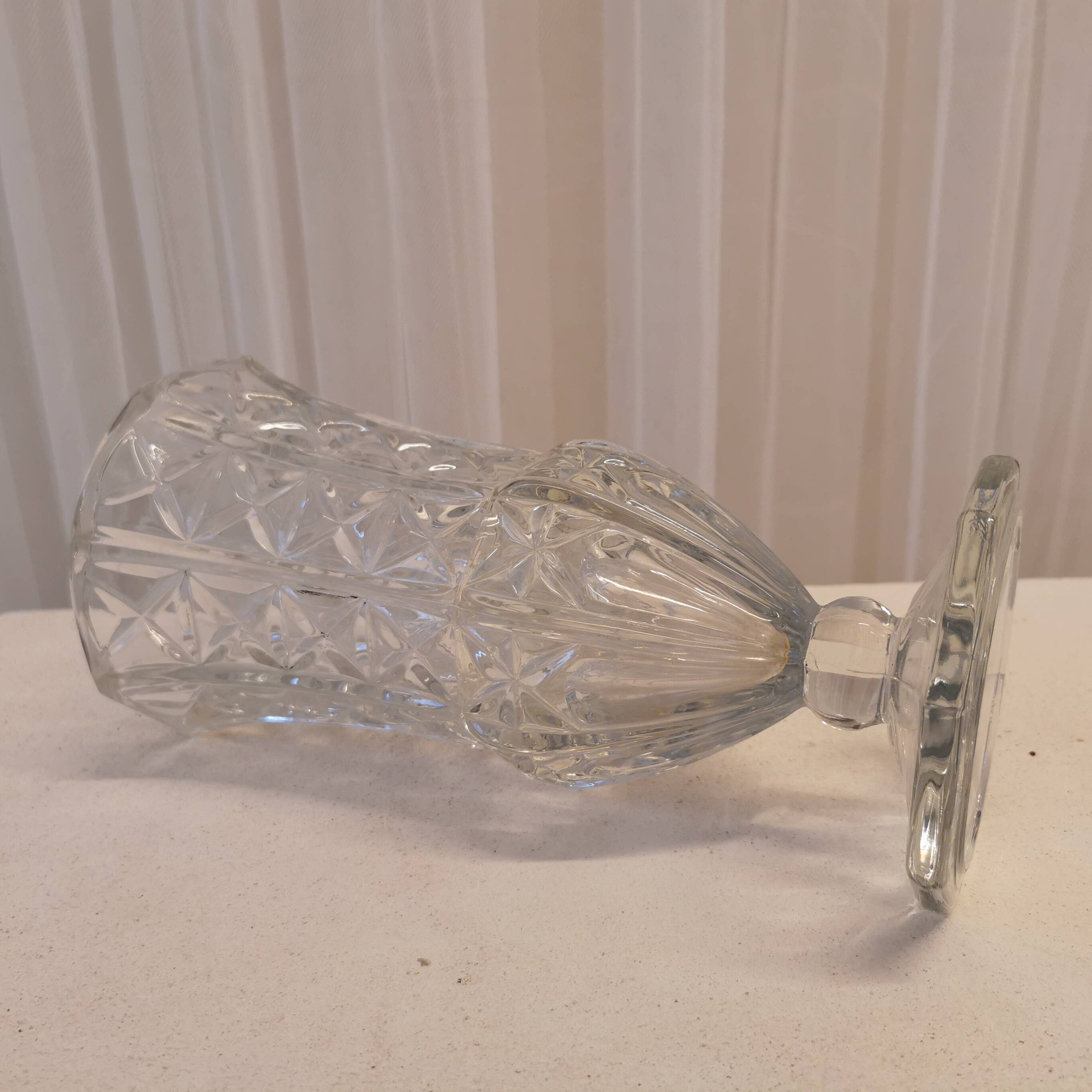 Cut glass vase