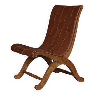 Vintage Slipper Chair by Pierre Lottier. 1970s