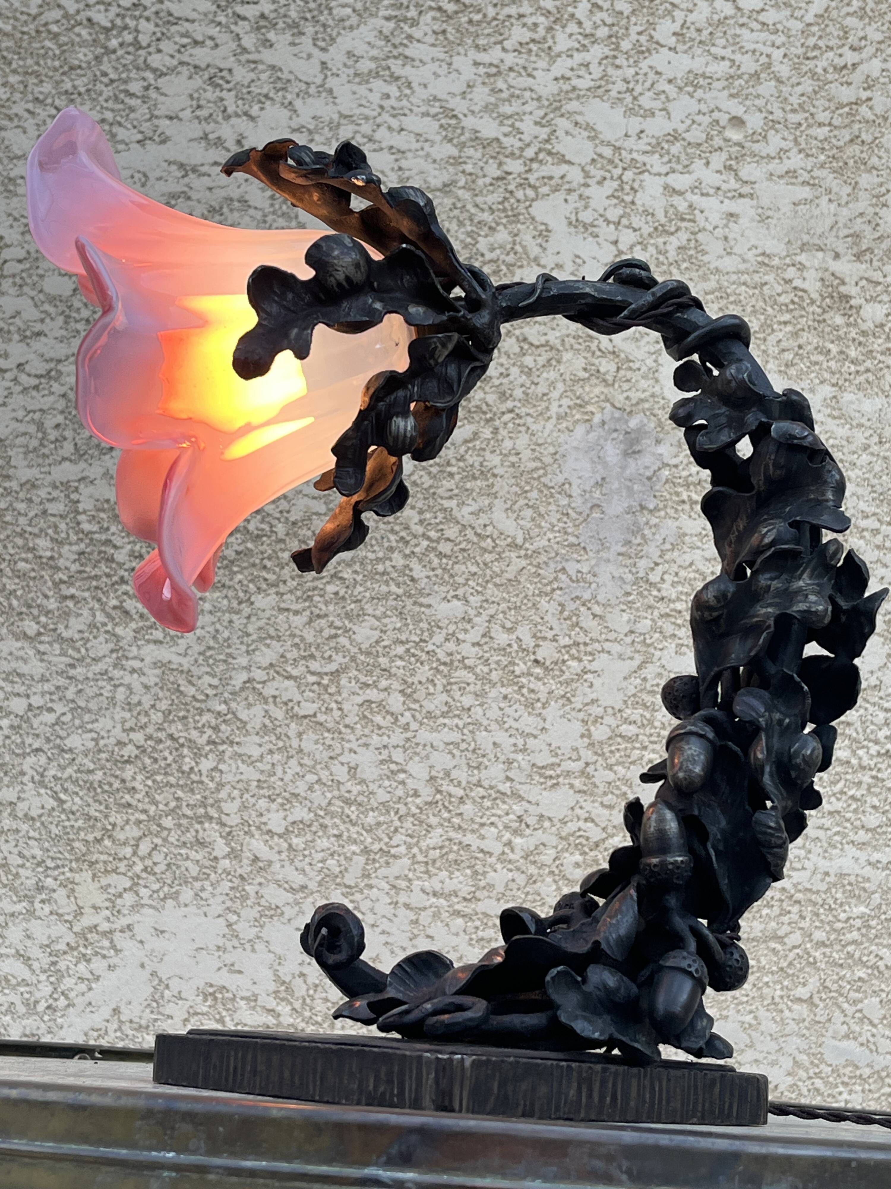 lampe fer forgé art déco 1930