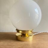 Vintage opaline globe table lamp