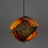 Danish vintage pendant lamp Konkylie by Louis Weisdorf, Lyfa, 1963
