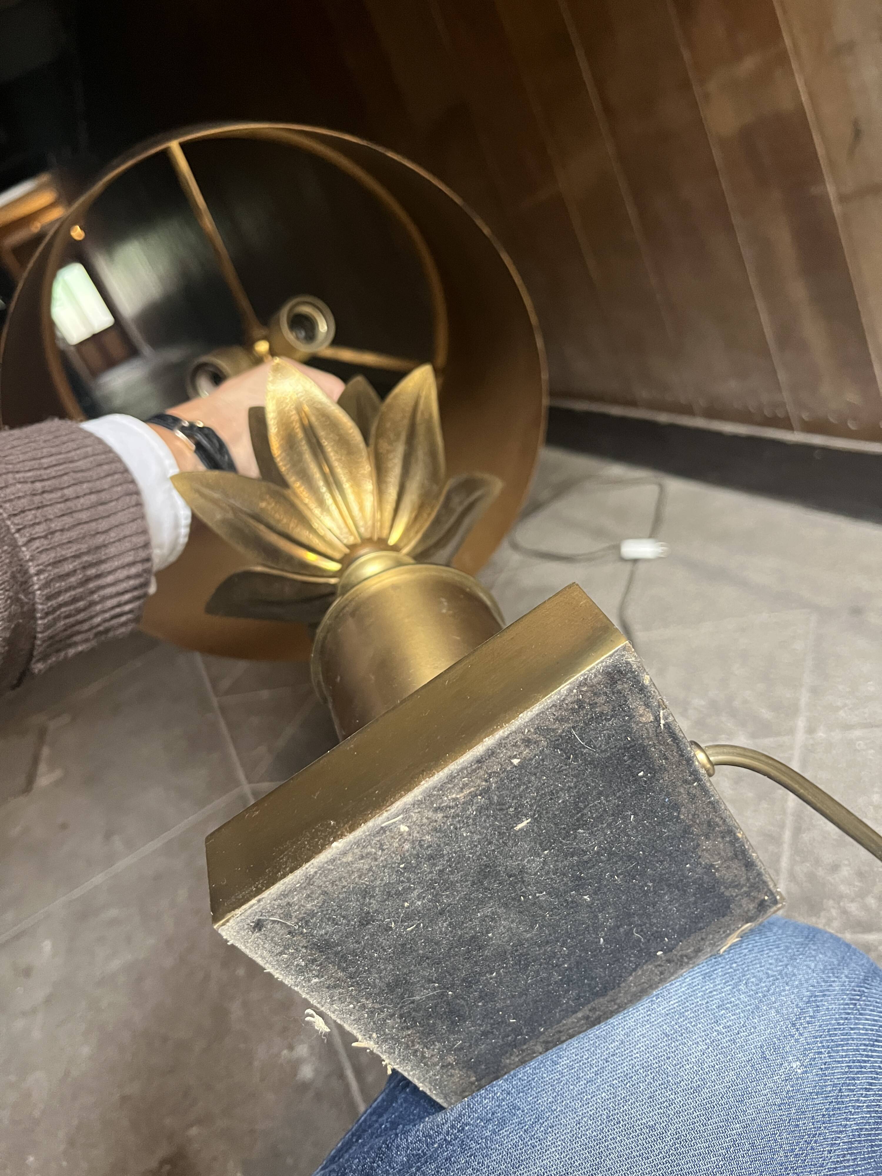 MAISON CHARLES, pair of "LOTUS" model lamps