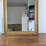 Antique mirror 19th century gilded carved frame 82 x 66 cm