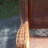 Rocking-chair vintage Peacock in rattan