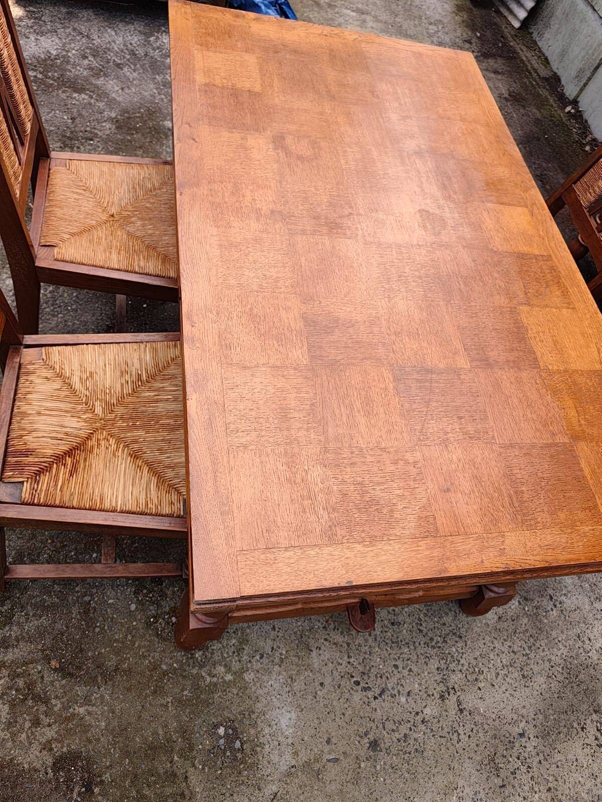 Dining room table and chairs set | Neo-Basque style | Vintage e