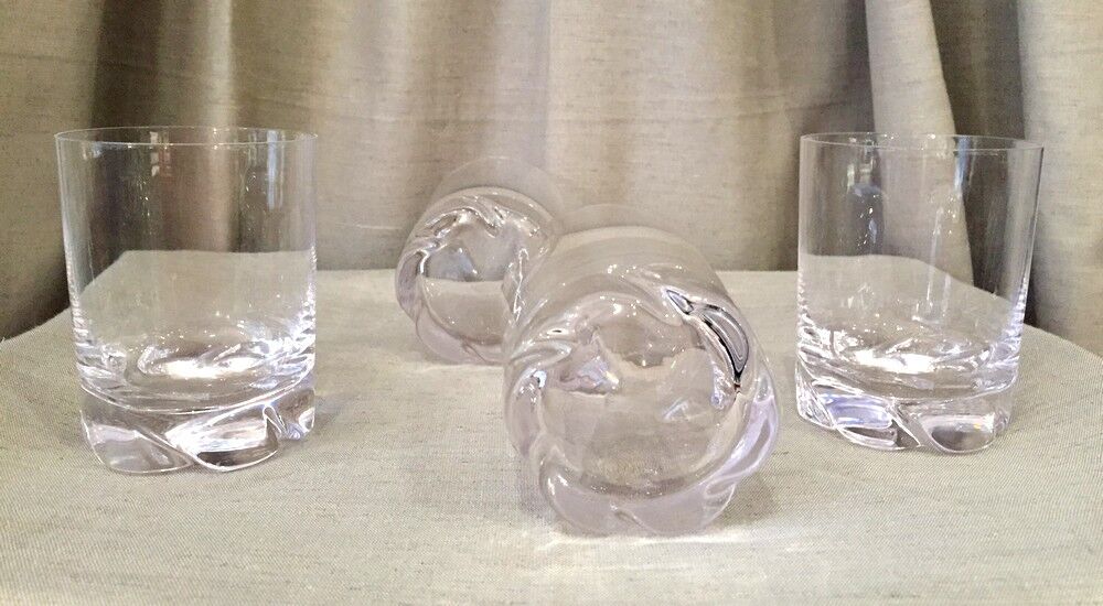 Suite of 4 glasses of daum crystal whisky model orval