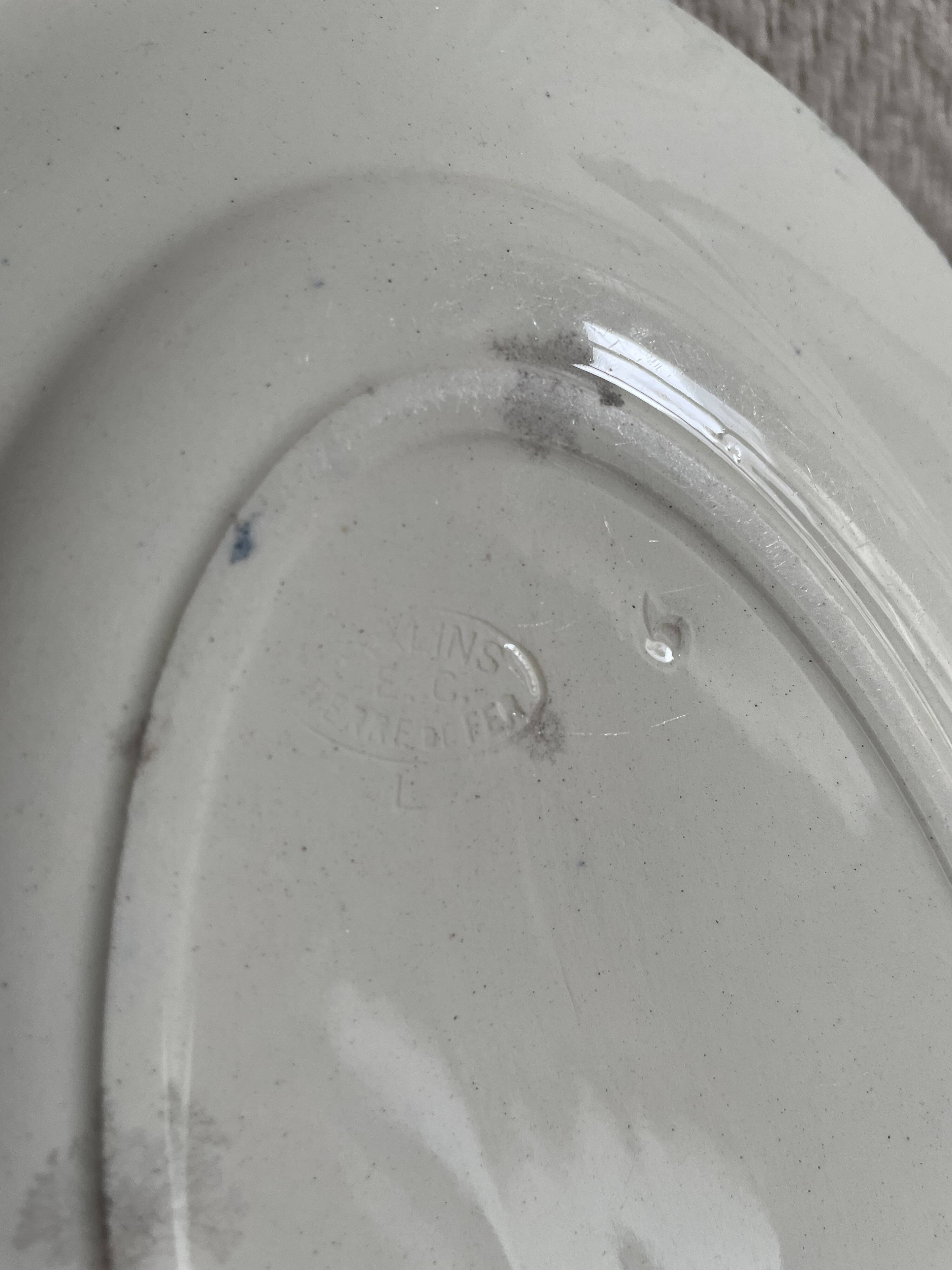 Oval ironstone dish from Salins