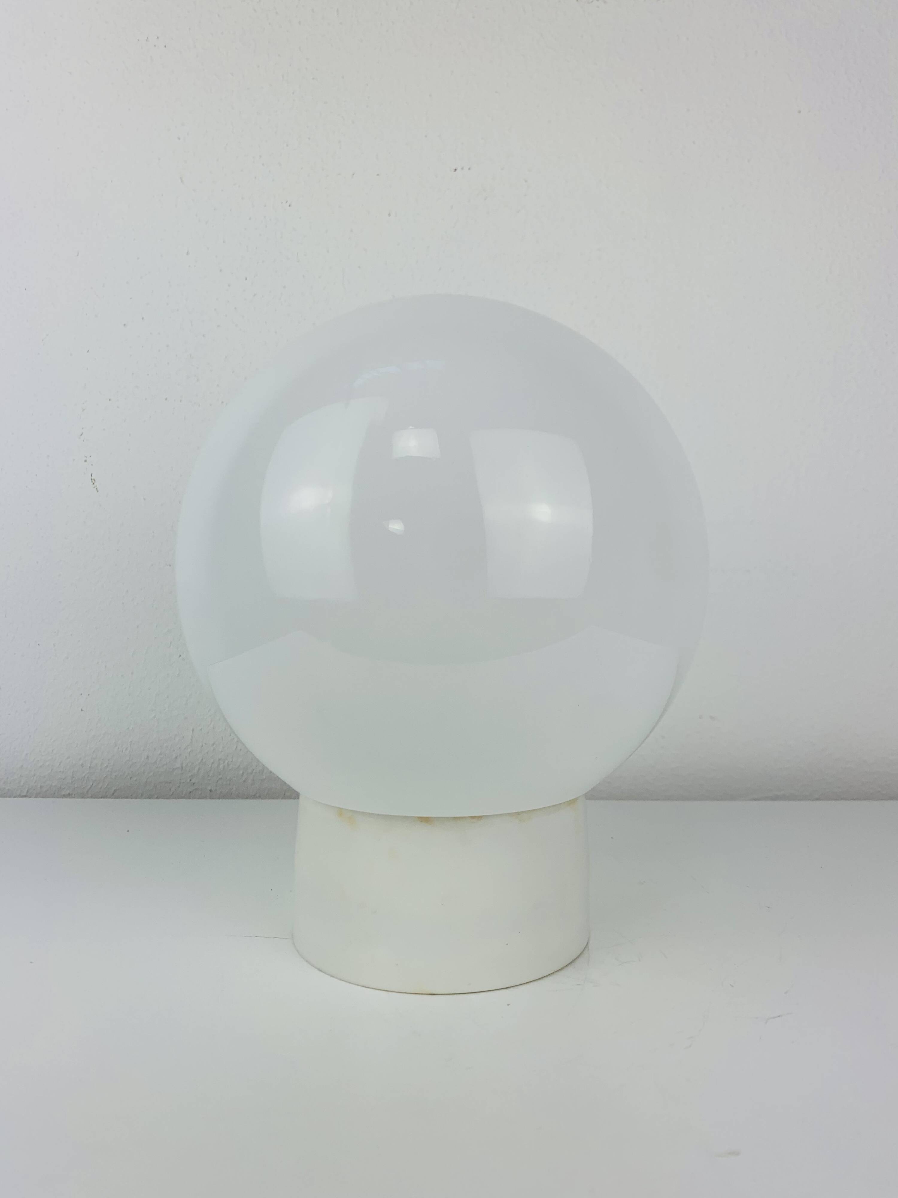 Vintage 50s opaline ball wall lamp