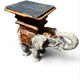 Elephant side table – leopard pattern – Jansen style 1970
