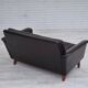 1970s, Danish 2 seater sofa, original condition, furniture leather, solid teak wood.