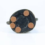 Brutalist Bronze Vase with the Twelve Signs of the Zodiac