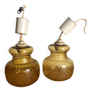 paire de lustres vintage