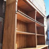Pine bookcase (251 x 49 x height 288 cm)