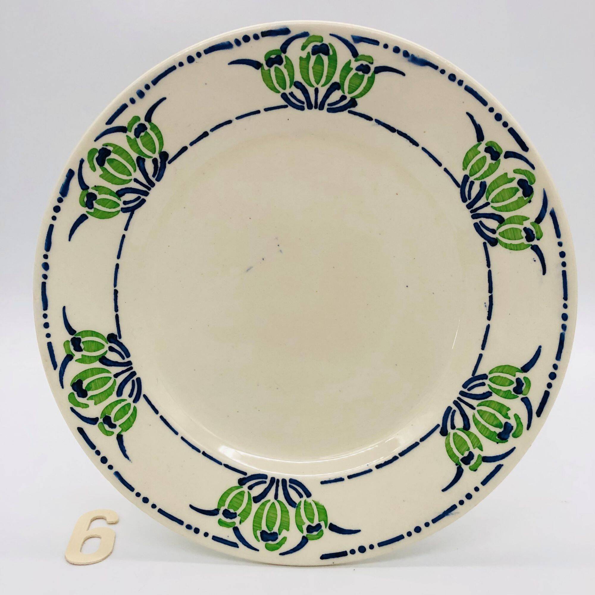 6 dessert plates Hippolyte Boulenger & Cie (HBC)