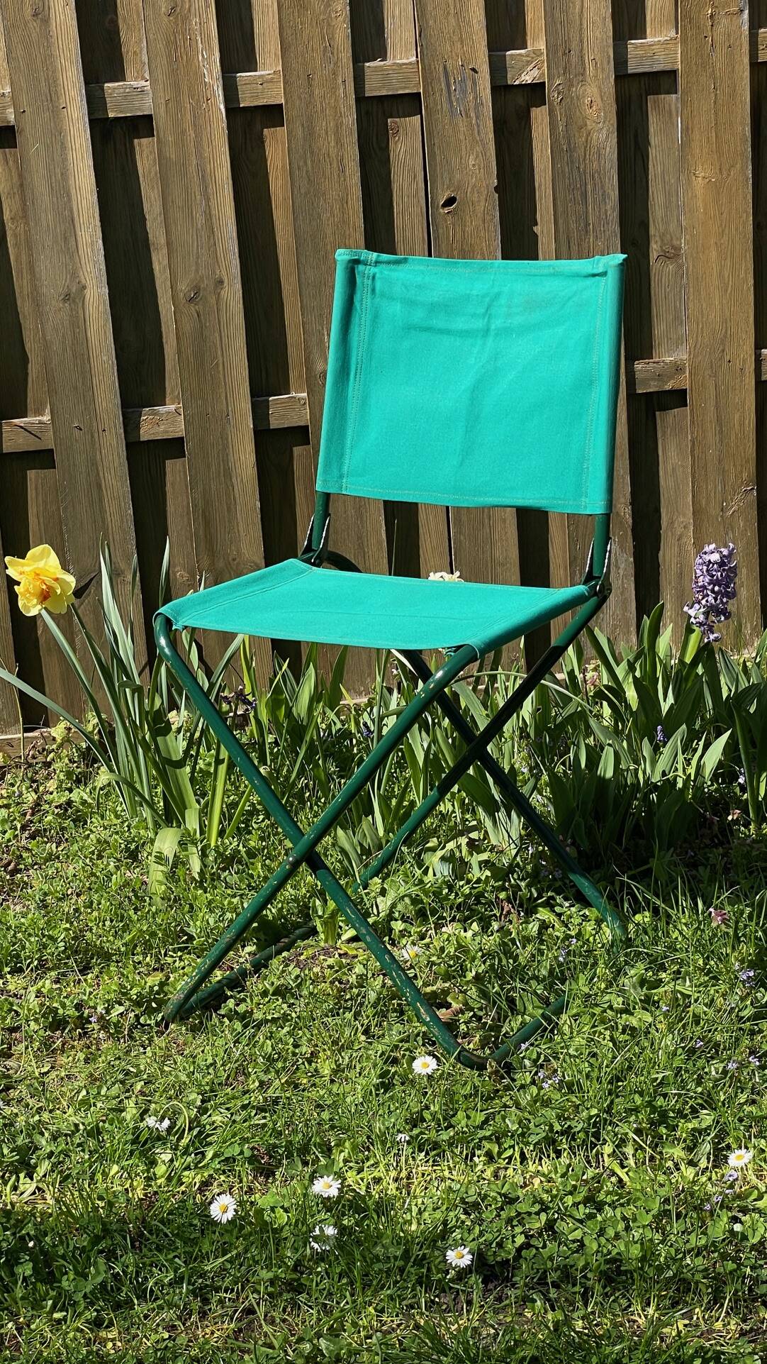 Vintage camping folding chair