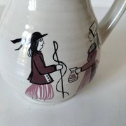 Ceramic pitcher from Quimper, created by Dominique Villard.