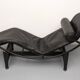 Chaise longue LC 4 Cassina Le Corbusier cuir noir