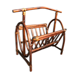 Rattan magazine holders