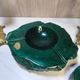 Vintage 70's Desk Set in Green Alabaster Malachite - 3 Pieces - Ita