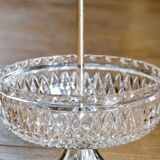 1950s crystal and silver-plated metal bowl/basket