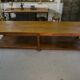 Large solid oak draper's table, 1950s