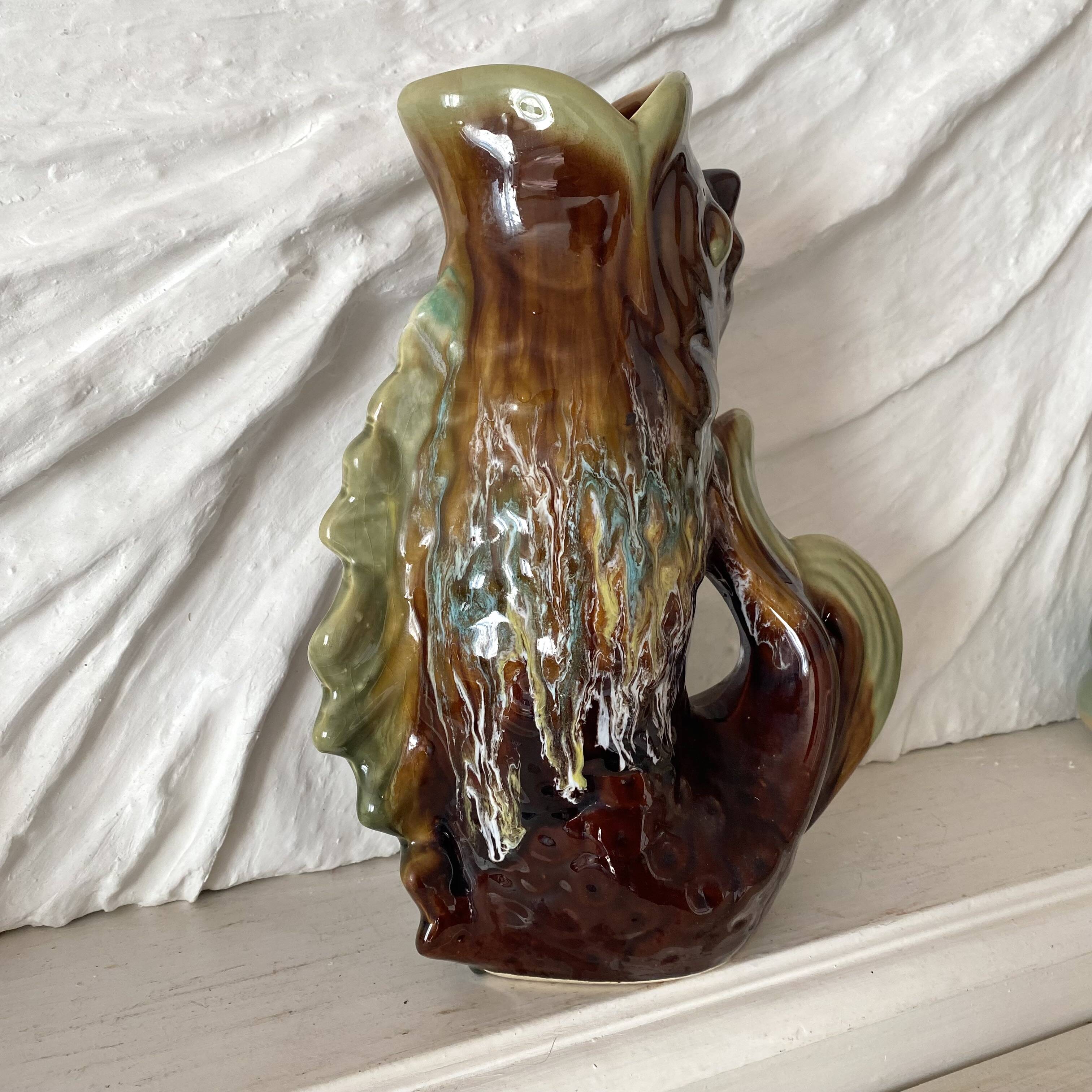 30 cm fish vase, 1970s zoomorphic vase.