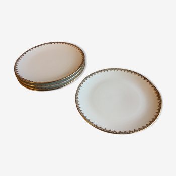 Lot de 5 assiettes à dessert en porcelaine