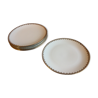 Lot of 5 porcelain dessert plates