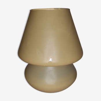 Sandblasted glass mushroom lamp