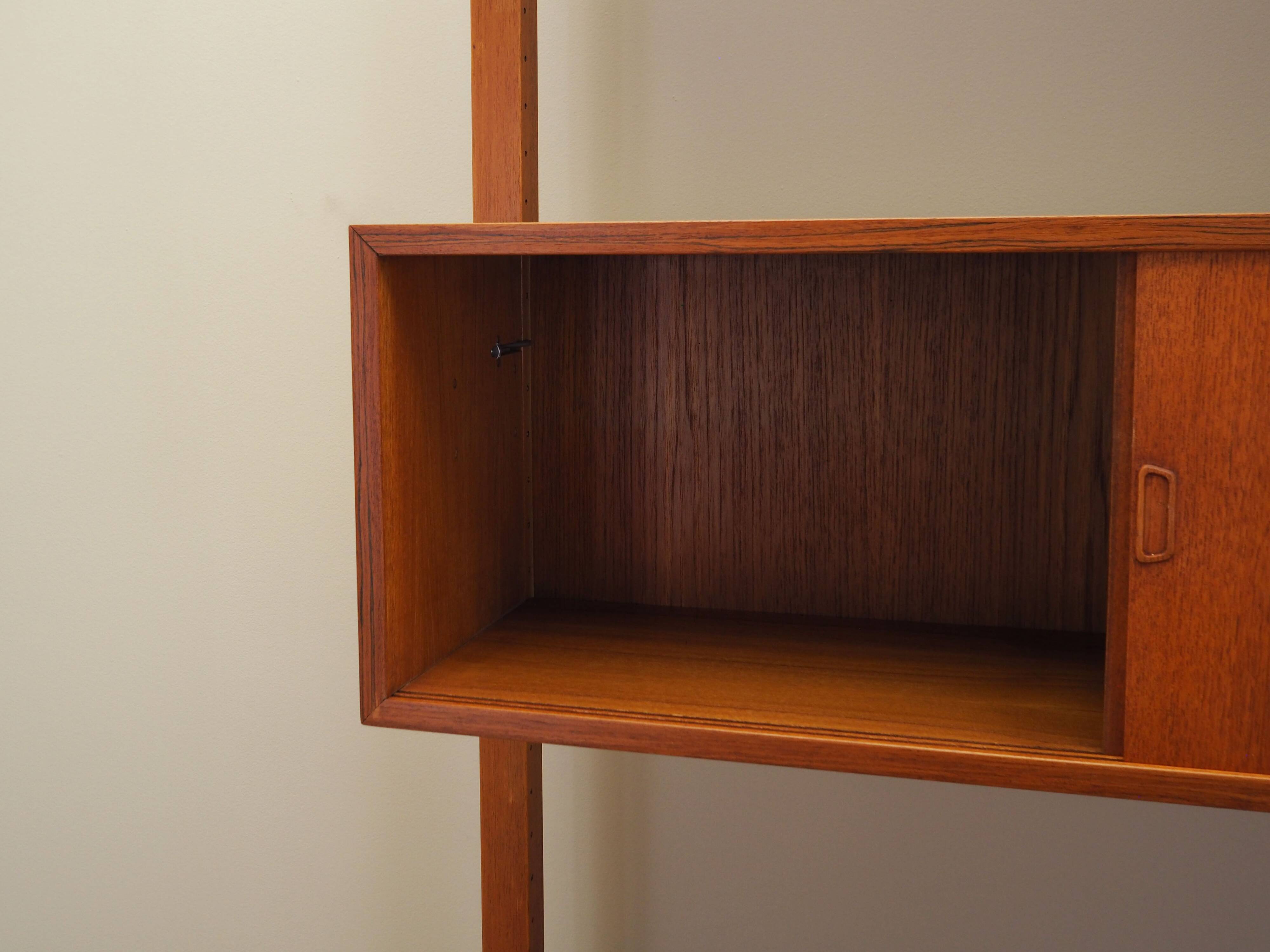 Teak wall unit, Norwegian design, 1960s, designer: Kjell Riise, production: