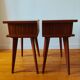 Paire de tables de chevet vintage Mid-century pieds compas