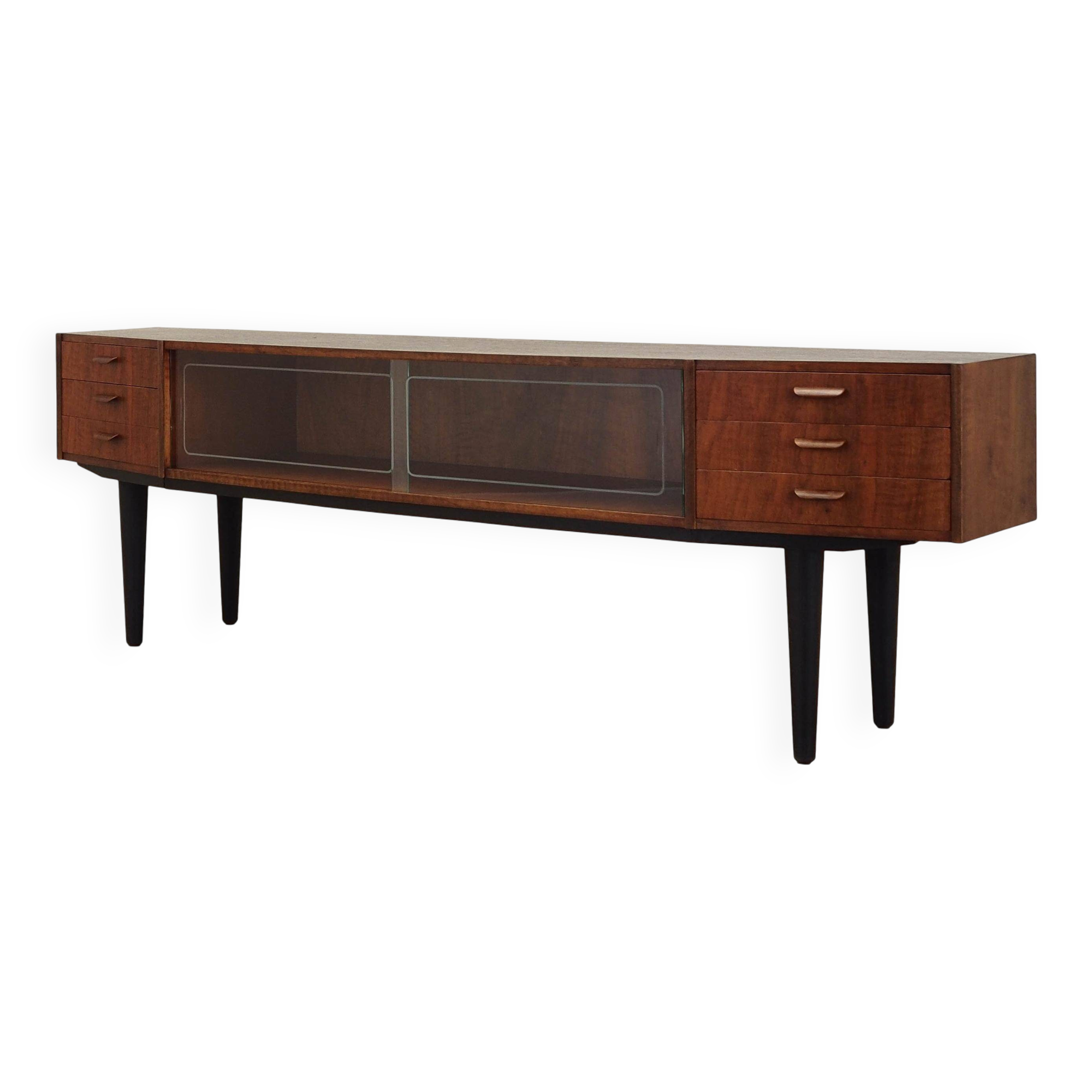 Walnut lowboard, Danish design, 1960s, production: Denmark