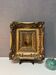 Oil on wood panel, woman with basket, signed LP, Jean Baptiste Le Prince?