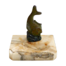 Art deco marble ashtray - fish