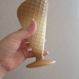 Set of 5 bormioli rocco embossed glass ice cream cups made in vintage Italy