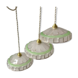 3 green granite glass suspensions 50-60s