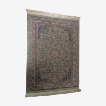 Tapis iranien laine en soie avec franges  100x139cm