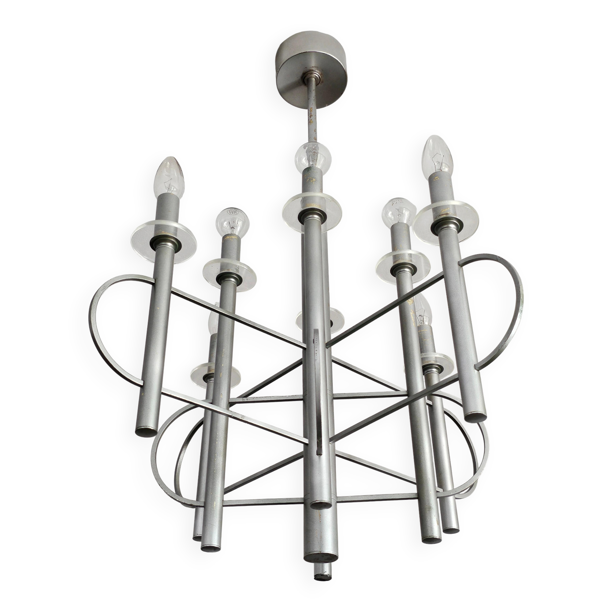 Lustre Space Age in the shape of an atom by Gaetano Sciolari, 1970s.
